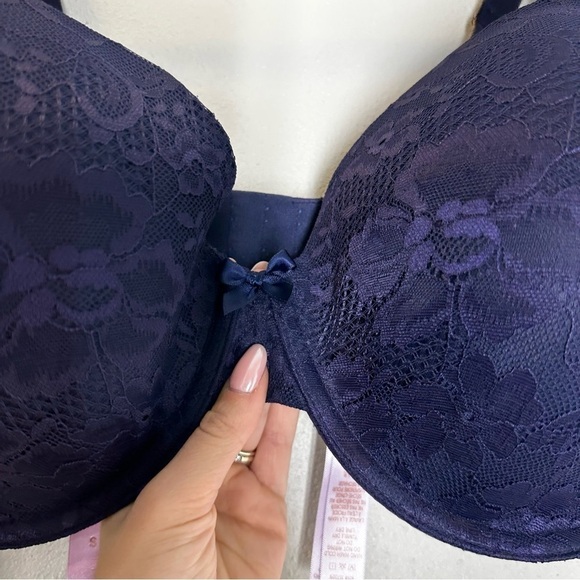 Savage x Fenty Allover Lace Bra Floral Deep Navy Adjustable Size 42DDD Women’s - Picture 4 of 12